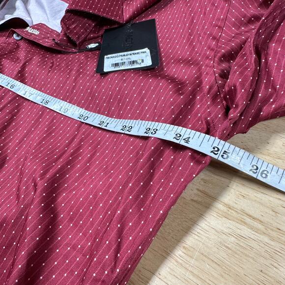 Maceoo Fibonacci PaisleyIntense Pink Polka Dot Dress Shirt Men's Size 2XL NWT - Picture 11 of 12